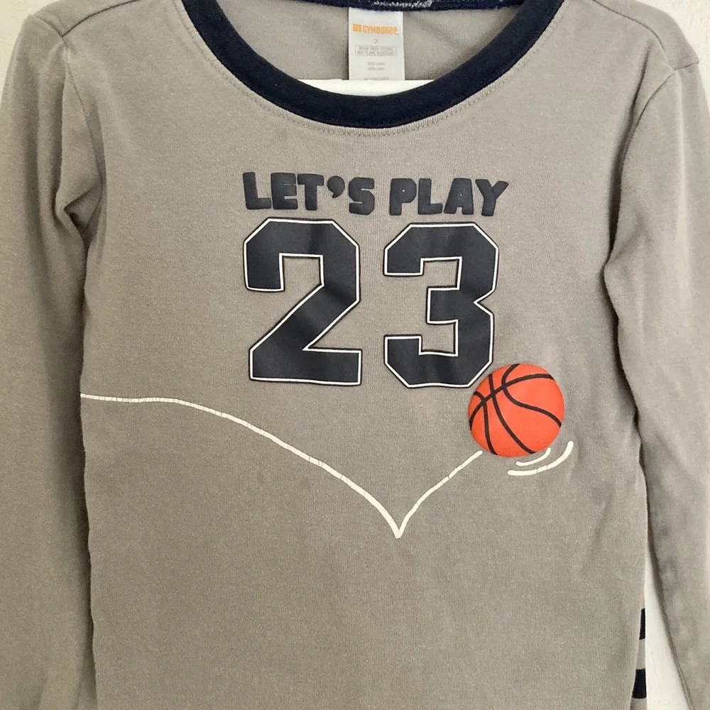 Gymboree Long Sleeve & Pants Basketball Pajamas 7